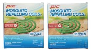 PIC Mosquito Repelling Coils, 10 Count Box, 2 Pack - Mosquito Repellent for Outd